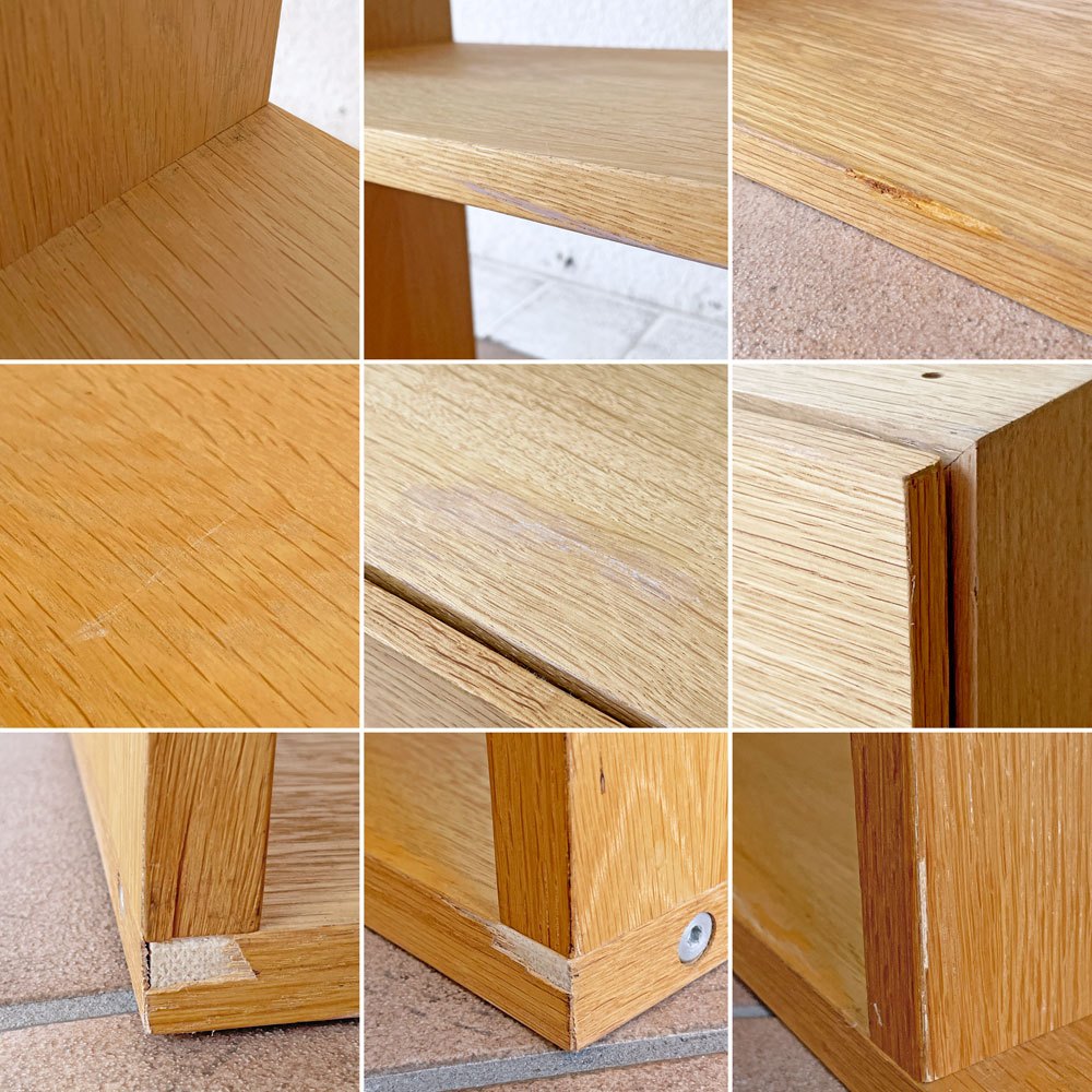 無印良品 MUJI スタッキングシェルフ 3列3段 オーク材 スタッキングチェスト3個付き 合計定価 ¥58,780- ◇