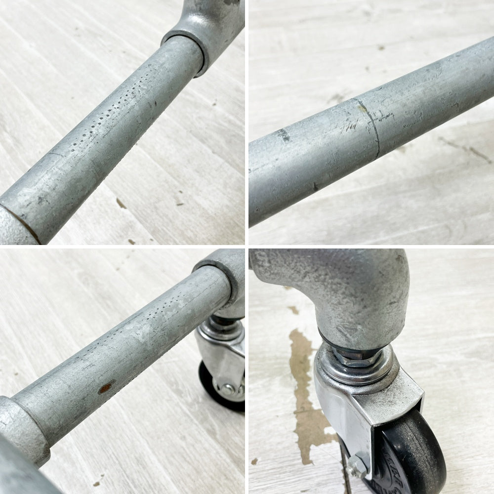 インダストリアルデザイン Industrial Design ハンガーラック 水道管パイプ ガス管 W160cm オーダー品 店舗什器 ●