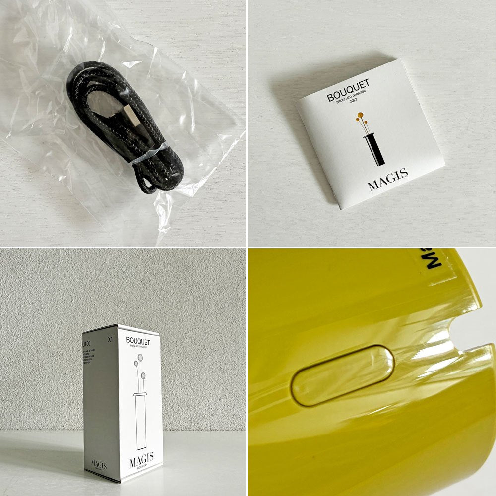 マジス MAGIS ブーケ Bouquet ポータブルランプ フラワーベース オリーブグリーン 内蔵型LED 調光可 箱付 ブロリアート・トラヴェルソ 定価¥39,600- 未使用品 〓