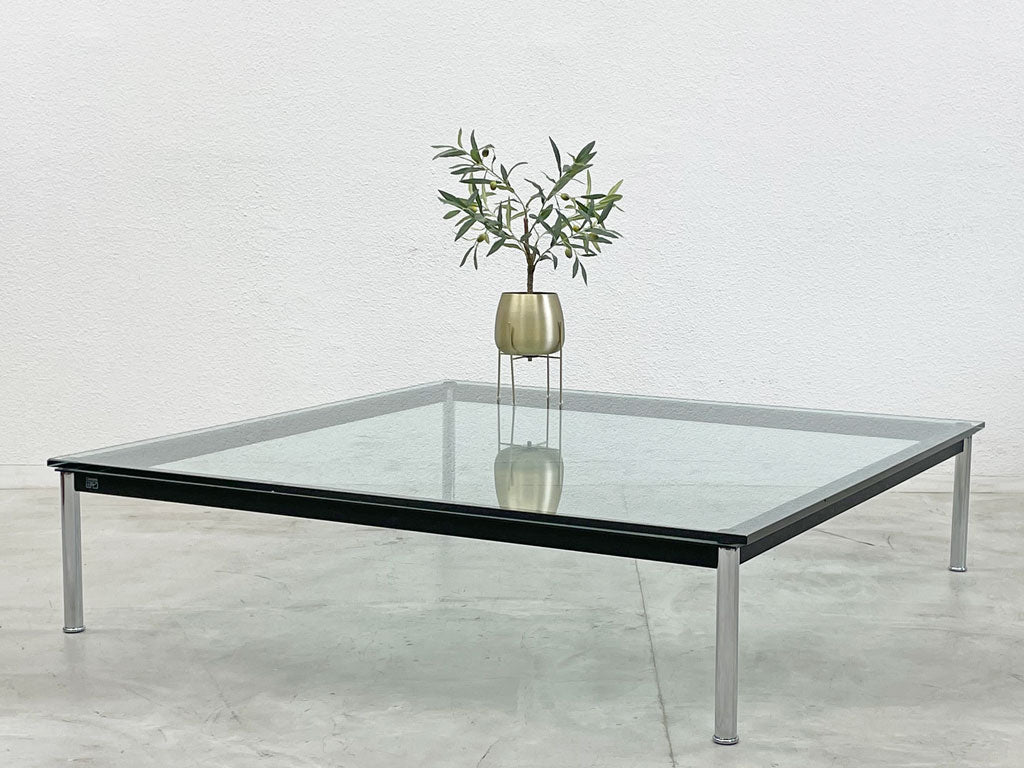 カッシーナ Cassina LC10-P ローテーブル スクエア W140cm ガラス ル・コルビジェ シャルロットペリアン ピエールジャンヌレ 〓