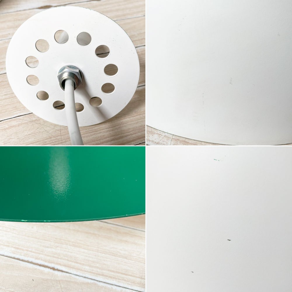 フレイム flame ムースL mousse L ペンダントライト ホワイト リペイント グリーン 定価¥66,000- ★