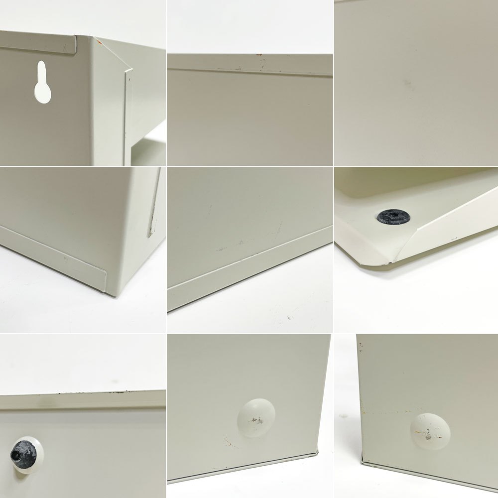 ビスレー BISLEY 3段 レターラック クリーム 書類棚 A4サイズ 横型 W38.5cm 壁掛け可 デスクアクセサリー 英国 廃番カラー ●