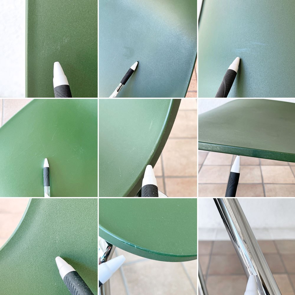 ヴィトラ vitra ハルチューブ HAL Tube サイドチェア ダイニングチェア スタッカブル グリーン ジャスパー・モリソン B ◇
