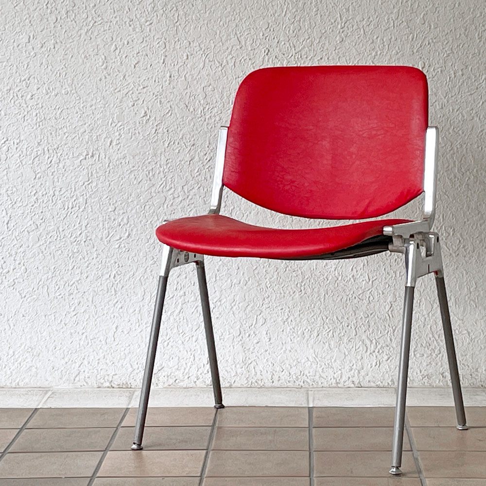 ♪ カステリ CASTELLI スタッキングチェア DSC 106 レッド ダイニング