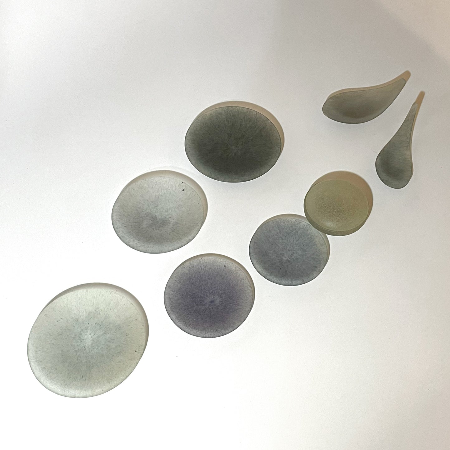 波多野裕子 パート・ド・ヴェール 小皿 7.7cm 現代作家 ★