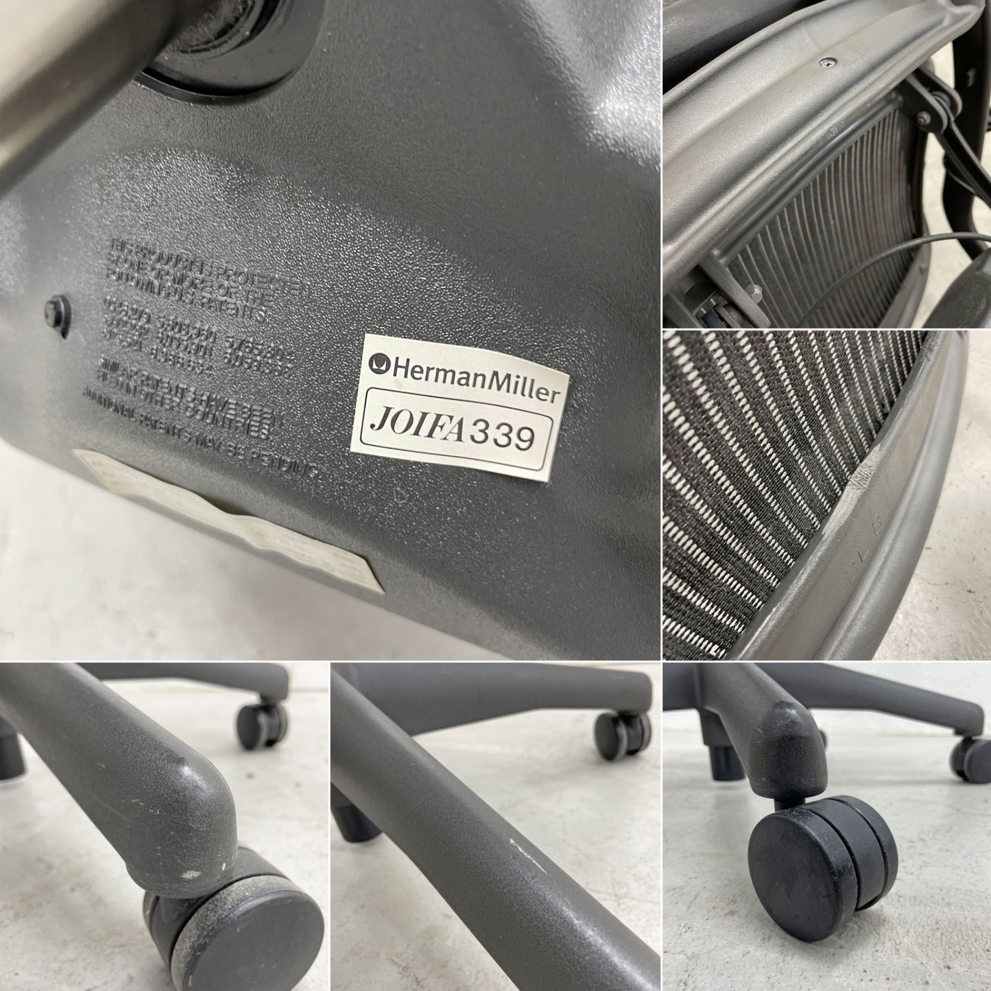 ハーマンミラー Herman Miller アーロンチェア Bサイズ ランバーサポート フル装備 グラファイトベース ビル・スタンフ & ドン・チャドウィック 〓