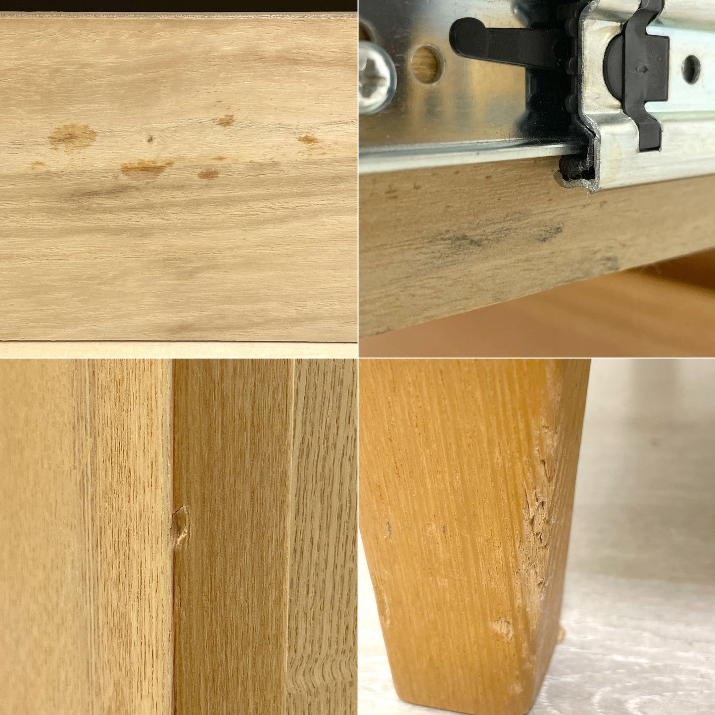 無印良品 MUJI 木製チェスト タモ無垢材 4段 抽斗5杯 フルオープン W95 ナチュラル シンプルデザイン 廃番 ●
