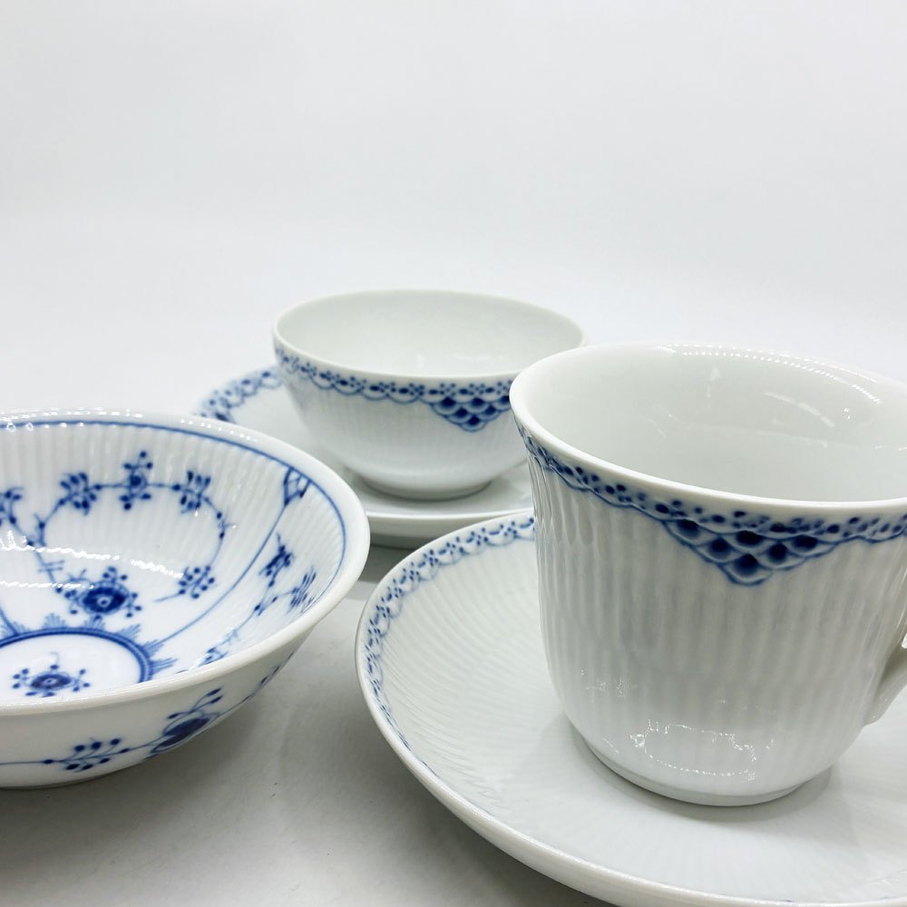 ロイヤルコペンハーゲン ROYAL COPENHAGEN プリンセス ハイハンドルカップ&ソーサー 240ml C&S デンマーク 北欧食器 ●