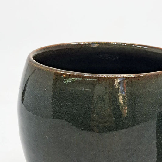 マルガレーテンヘーエ Margaretenhohe コーヒーマグ グリーン H9cm リ・ヨンツェ 李英才 Young Jae Lee ドイツ 現代作家 ●