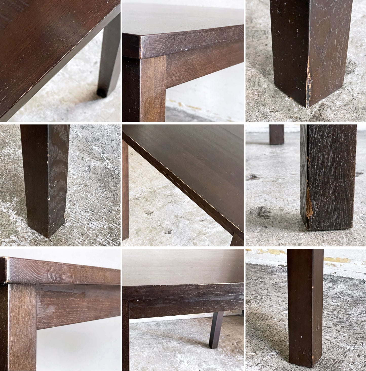 無印良品 MUJI ダイニングテーブル デスク タモ無垢集成材 W80cm 廃番 ■