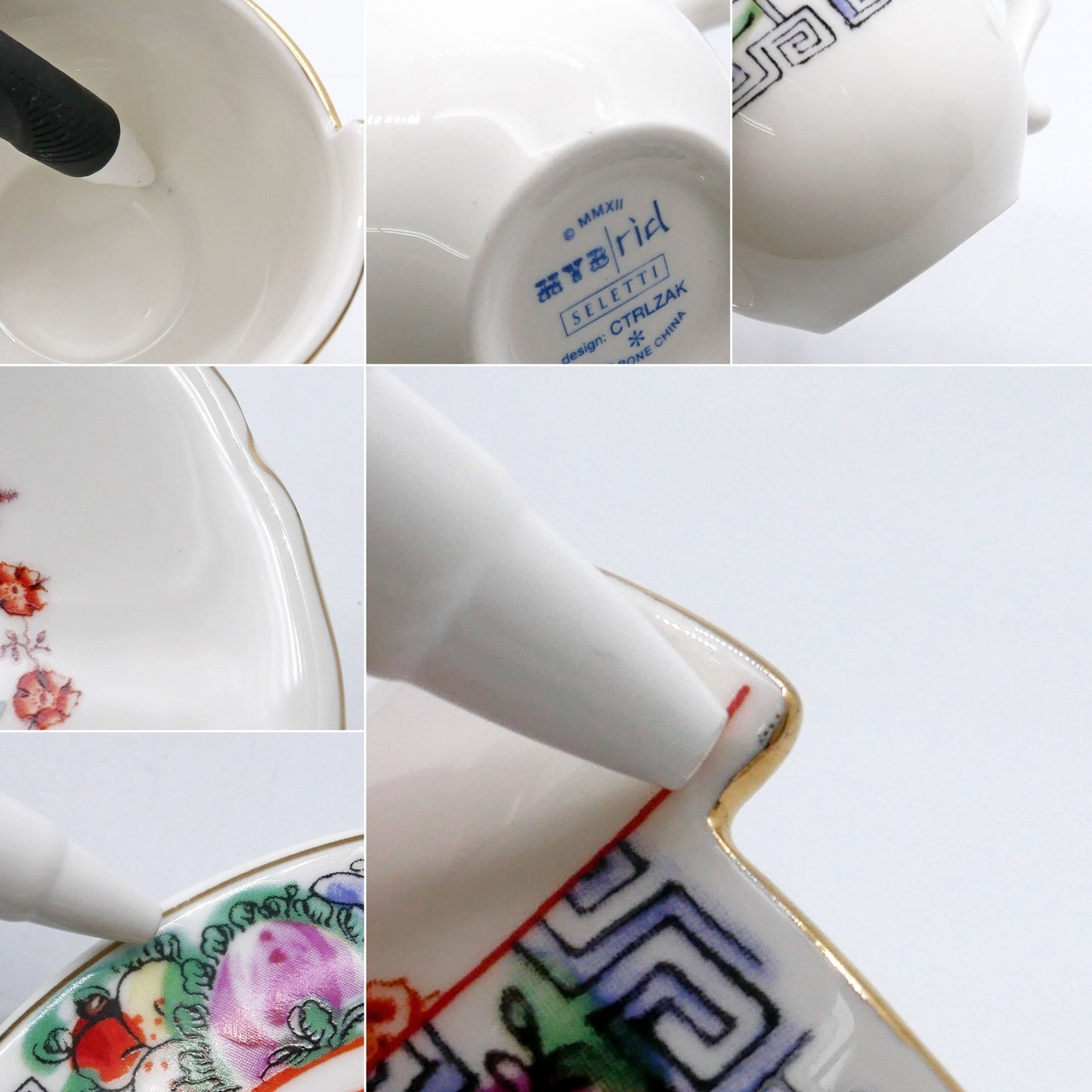 セレッティ Seletti コントロールザック CTRLZAK ハイブリット HYBrid タマラ Tamara カップ&ソーサー ボーンチャイナ 金彩 D ●