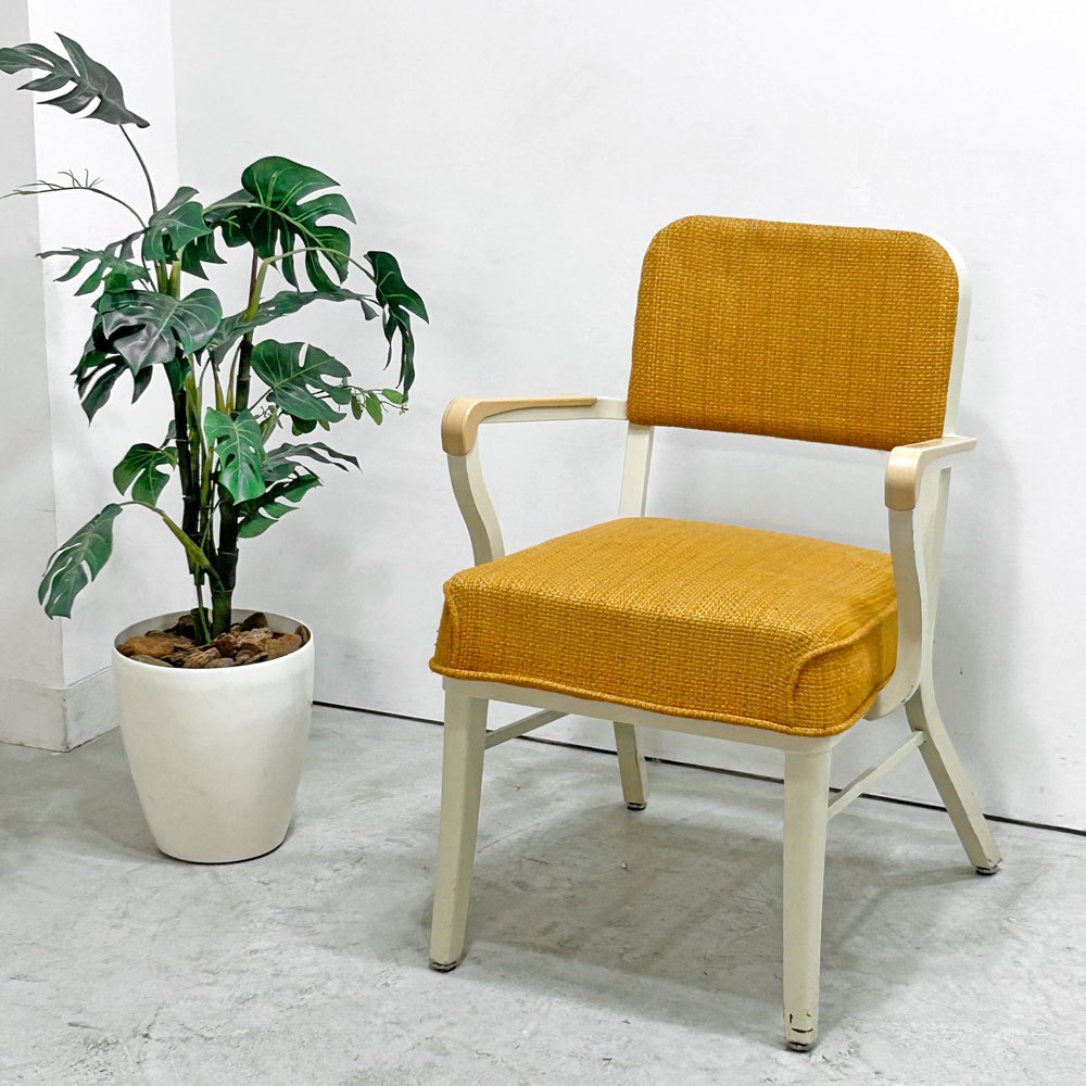 スチールケース Steelcase タンカーチェア ペインテッドスチール × ファブリック US ビンテージ Vintage レトロ インダストリアル ●