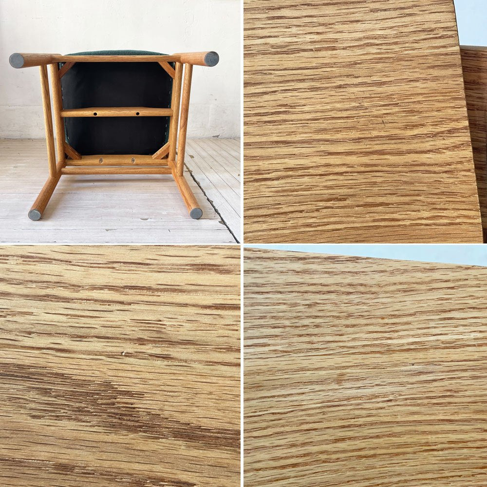 モモナチュラル MOMO Natural READY-MADE アントバックチェア ANT BACK CHAIR OAW MEDIUM teal green オーク材 ダイニングチェア 定価¥25,000- B ★