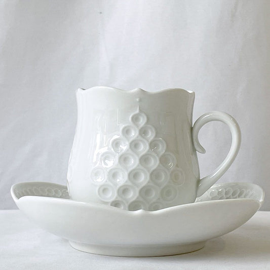 マイセン Meissen ホワイトレリーフ コーヒーカップ&ソーサー C&S ルードヴィッヒ・ツェプナー Ludwig Zepner ドイツ B ◇