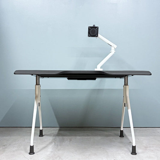 ハーマンミラー Herman Miller エンベロップデスク Envelop Desk スライド天板 & 高さ調節機能 ビル・スタンフ ジェフ・ウェバー モニターアーム付き ◎