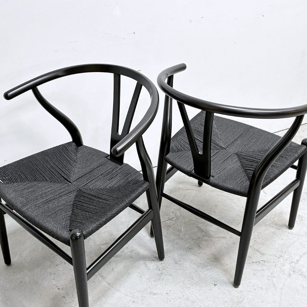 カールハンセン&サン Carl Hansen & Son CH24 Yチェア ブラックラッカー×ブラックペーパーコード ビーチ材 ハンス・J・ウェグナー デンマーク 北欧家具 日本仕様サイズ C ●