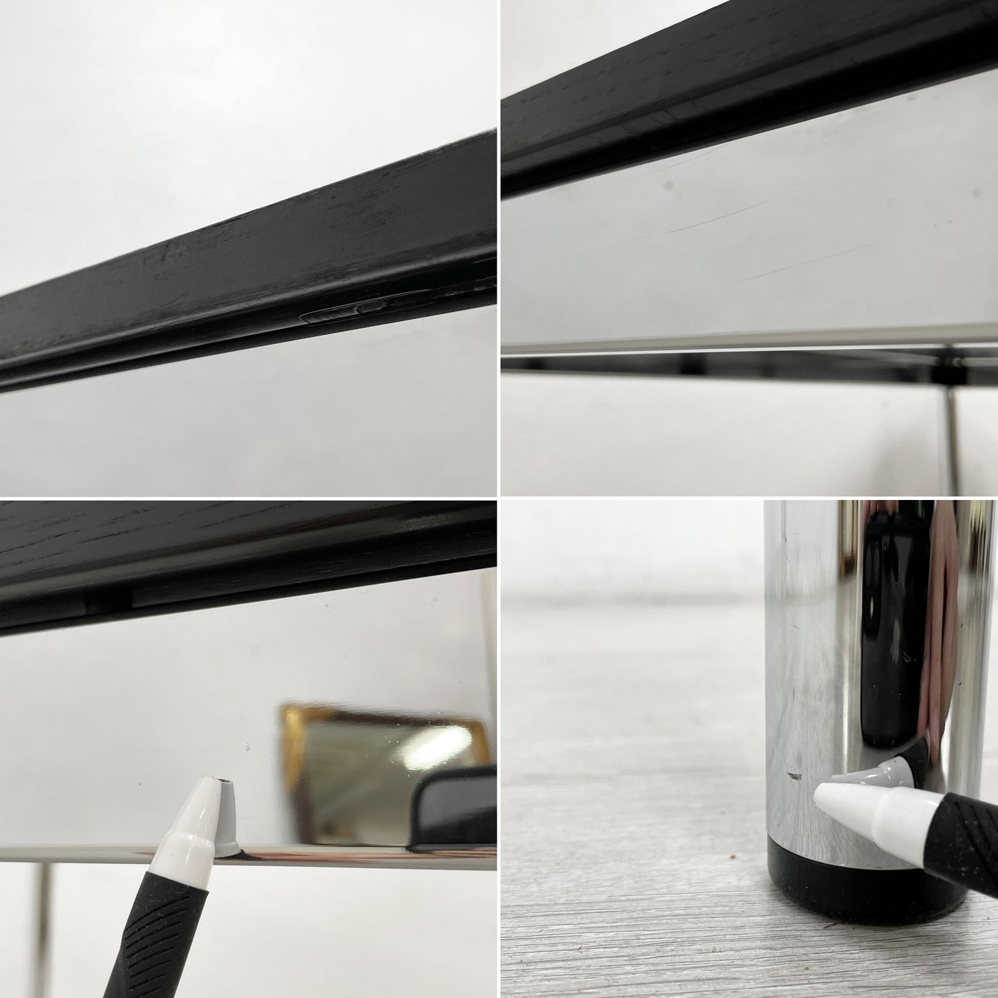 USMハラー USM Haller モジュラーファニチャー USMハラーテーブル ダイニングテーブル W125cm ブラックウッド天板 高さ調整機能付 モダンデザイン ●