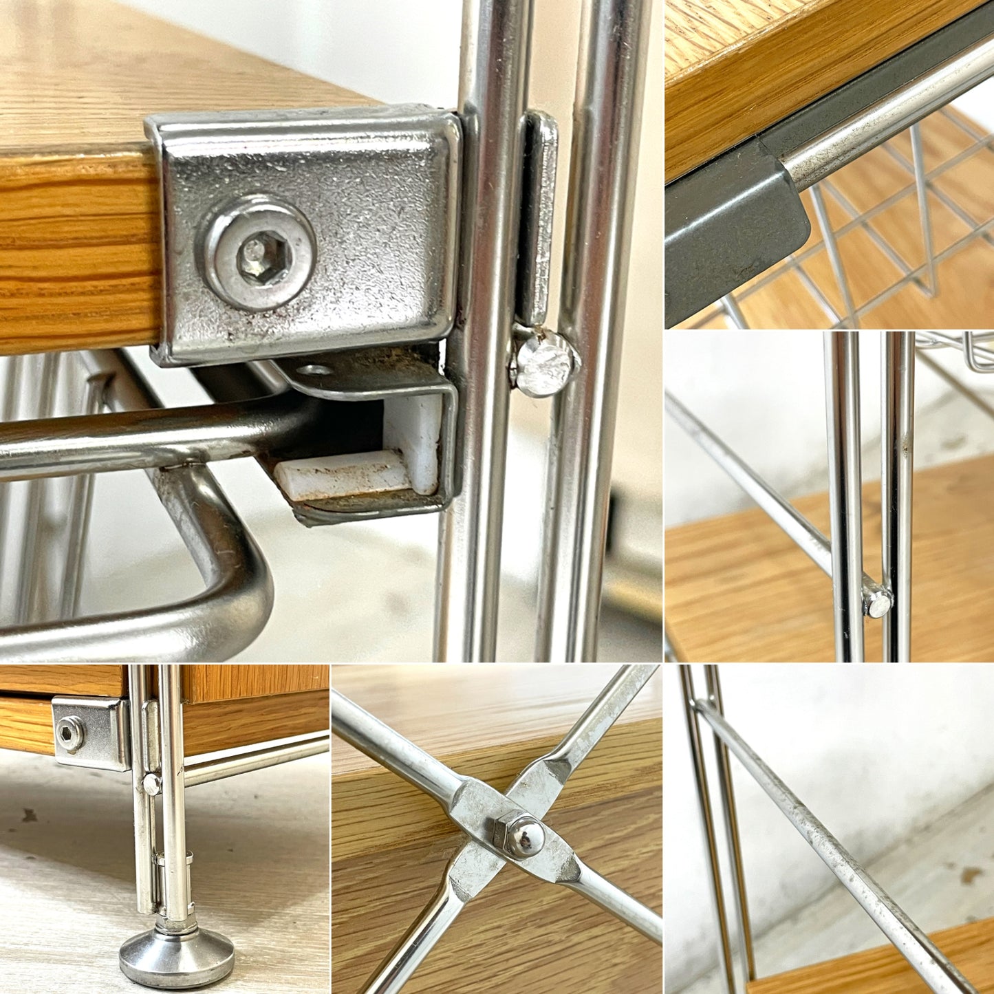 無印良品 MUJI ステンレスユニットシェルフ オーク材 食器棚 本棚 飾り棚 収納棚 H175.5cm ガラス引き戸 引出し付 ●