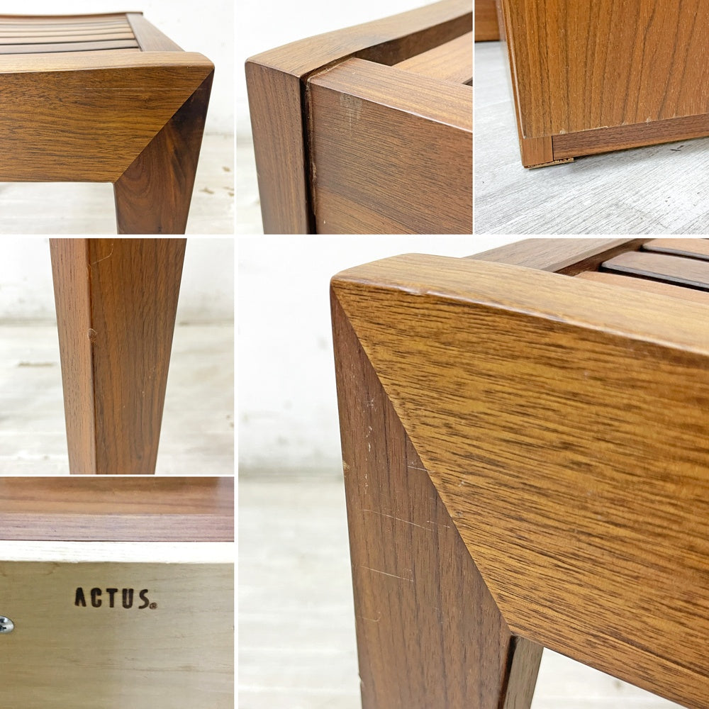 アクタス ACTUS エフビー FB ドレッサー 化粧台 鏡台 スツール付き 収納付き W90cm ●