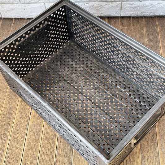 SCHAFER スタッキング ストレージボックス パンチングメタル インダストリアル ドイツビンテージ A ◎