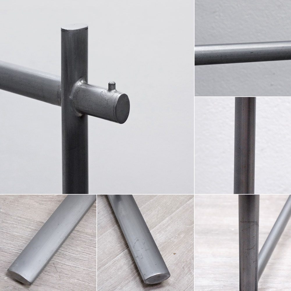 インダストリアルデザイン industrial design ハンガーラック パイプハンガー シルバー W111.5cm 店舗什器 ●