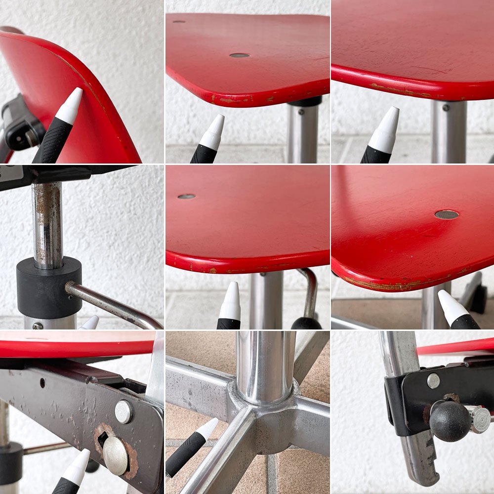 フリッツハンセン Fritz Hansen ケヴィチェア KEVI デスクチェア ヨルゲン ラスムセン Jorgen Rasmussen 旧4本脚 ビンテージ 1991年製 アナログ昇降 デンマーク ◇