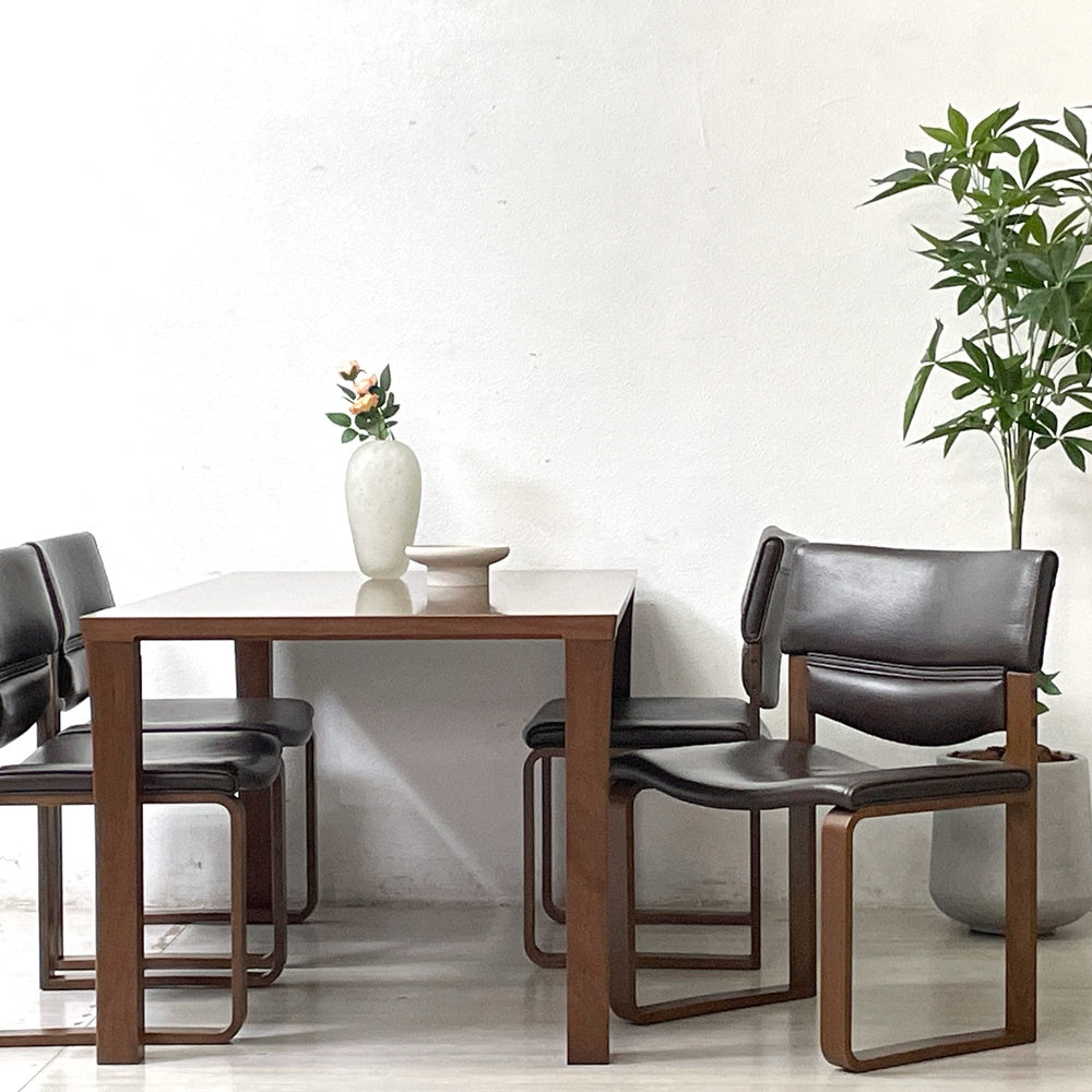 カンディハウス CONDE HOUSE レジェーロ ダイニングテーブル ウォールナット W160 x D85cm 朝倉芳満 ●