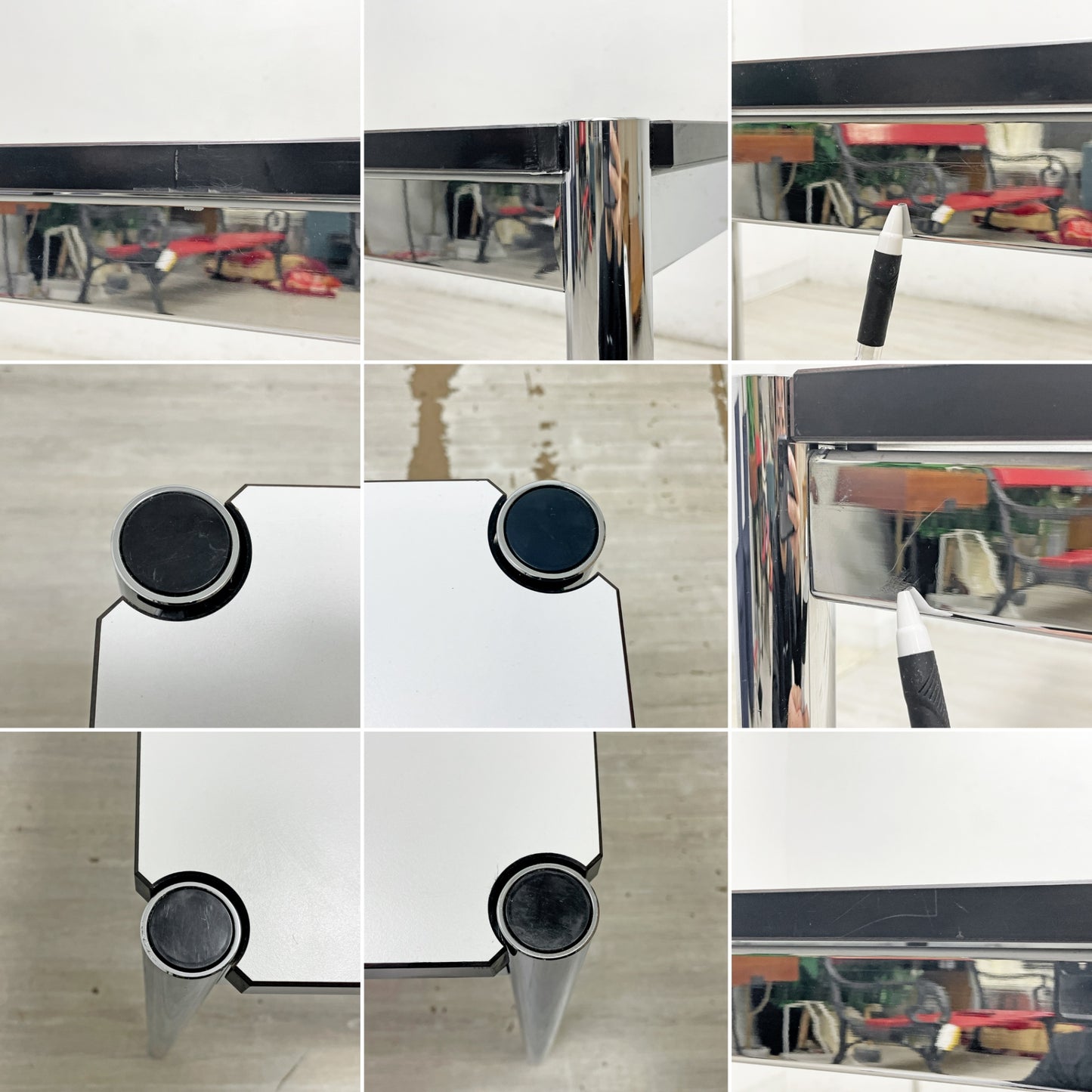 USMモジュラーファニチャー USM Haller USMハラーテーブル ワーキングデスク ダイニングテーブル W150×D75×H74cm アジャスター パールグレーラミネート(ホワイト) 高さ調整機能付 D ●