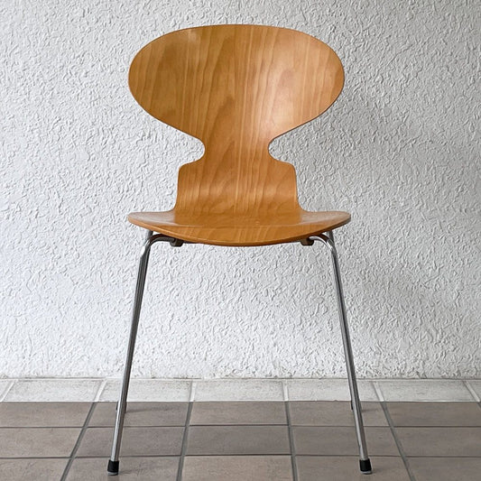 フリッツハンセン Fritz Hansen アントチェア 4本脚 ナチュラルビーチ ラッカー アルネ・ヤコブセン 北欧家具 D ◇