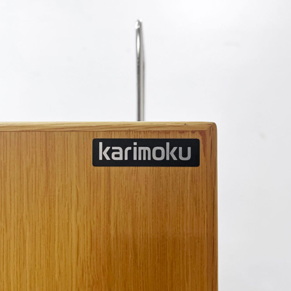 カリモク karimoku ボナシェルタ Buona scelta デスク+パネルシェルフ+ワゴン 鍵付き オーク材 学習机 ●