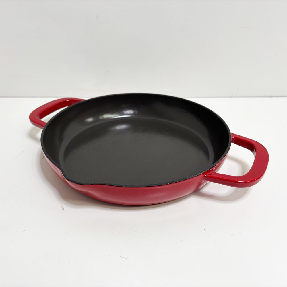 タッパーウェア Tupperware 鋳物 フライパン 両手 26cm レッド 日本未
