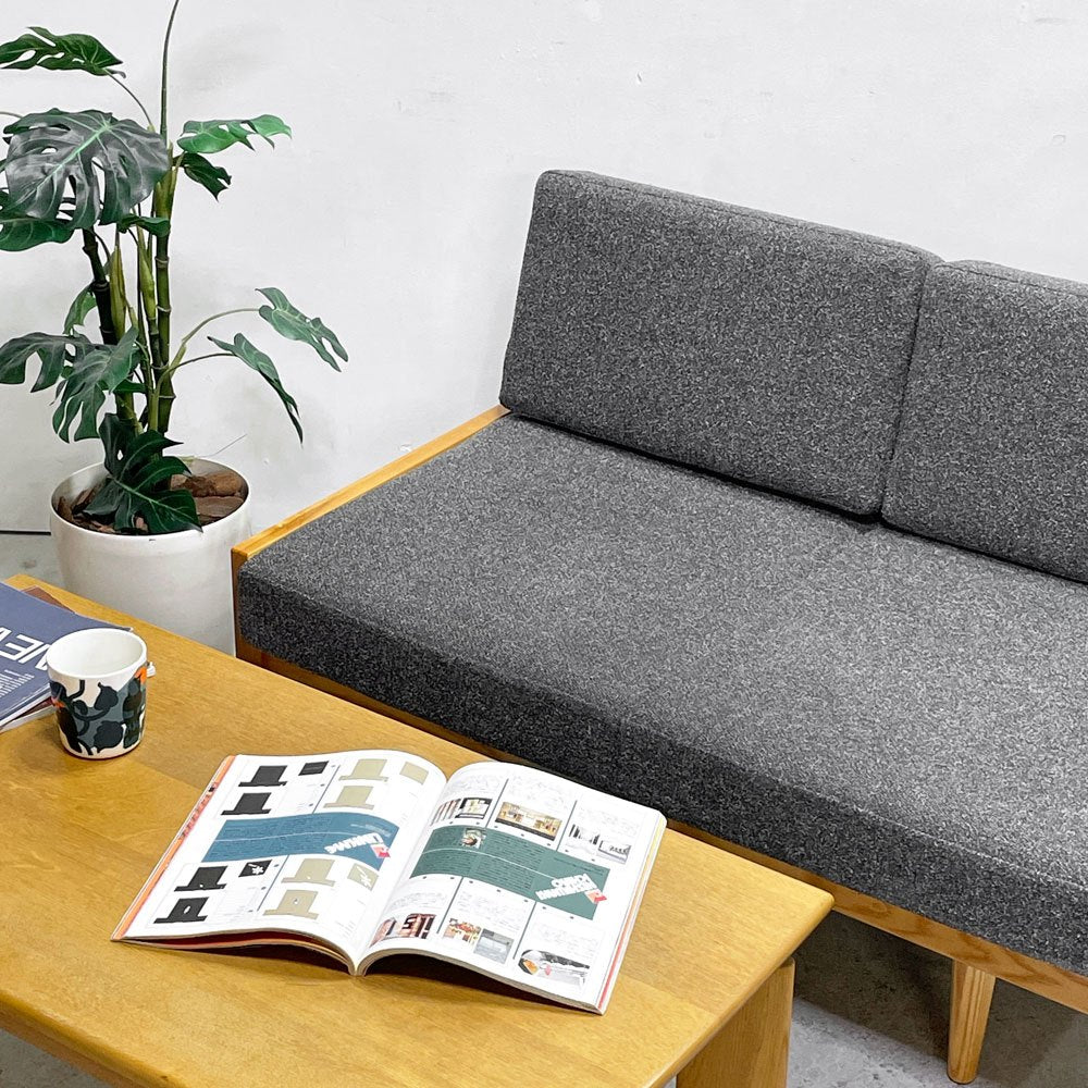 グラフ graf × 相合家具 SOGO デイベッドソファ M DAY BED SOFA ホワイトアッシュ材 カルドツイードⅡファブリック グレー 北欧スタイル 定価¥265,000円 ●