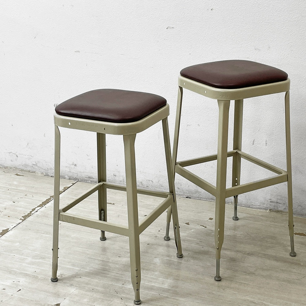 リオン LYON ファクトリースツール FACTORY STOOL ハイスツール カウンターチェア Lサイズ インダストリアル P.F.S取扱 A ●