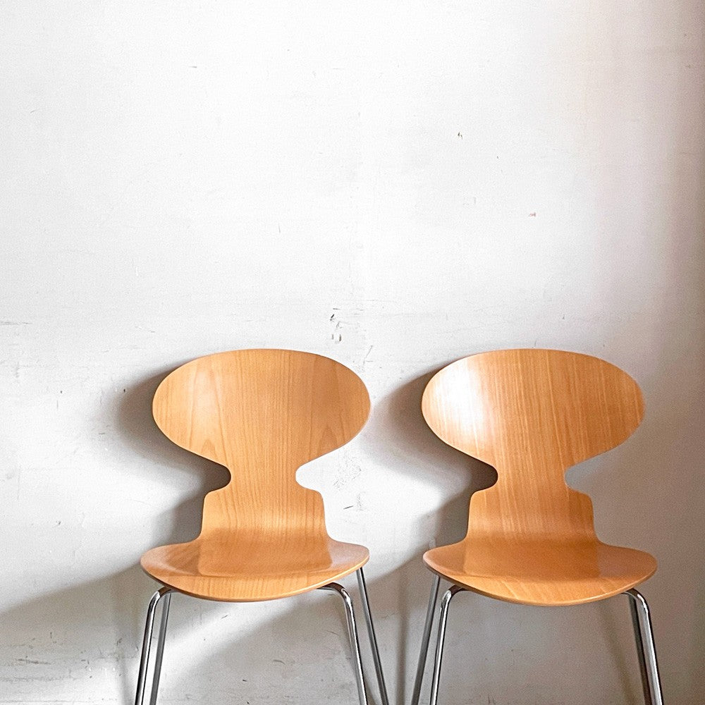 フリッツハンセン Fritz Hansen 3101 アリンコチェア アントチェア 4本脚 ナチュラルビーチ ラッカー仕上げ フェルトグライズ アルネ・ヤコブセン B ■