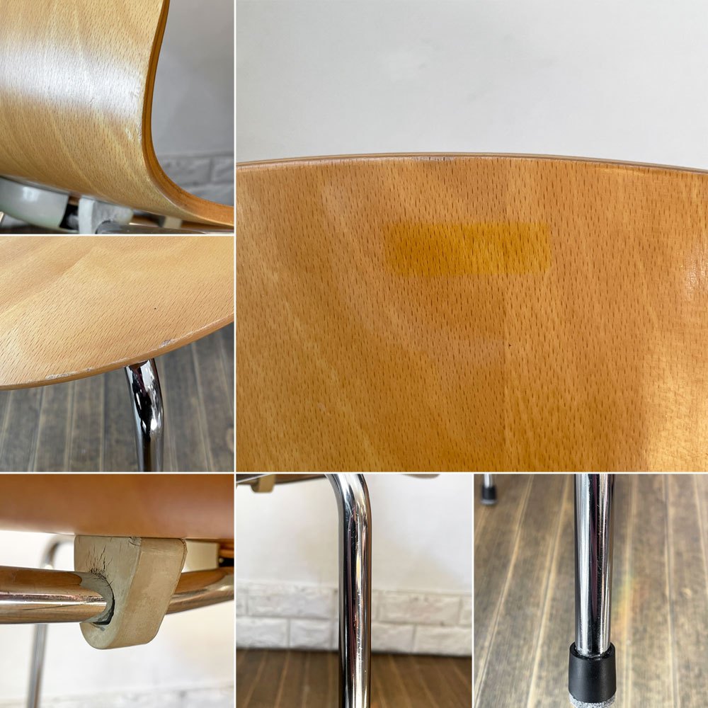 フリッツハンセン Fritz Hansen 3101 アリンコチェア アントチェア 4本脚 ナチュラルビーチ ラッカー仕上げ フェルトグライズ アルネ・ヤコブセン E ◎