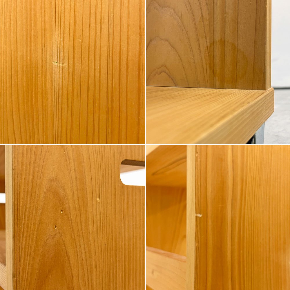 キシル XYL オープンワゴン ハイ ストレージBOX付き キャスター付き 国産ひのき無垢材 W50xD29xH70cm ●