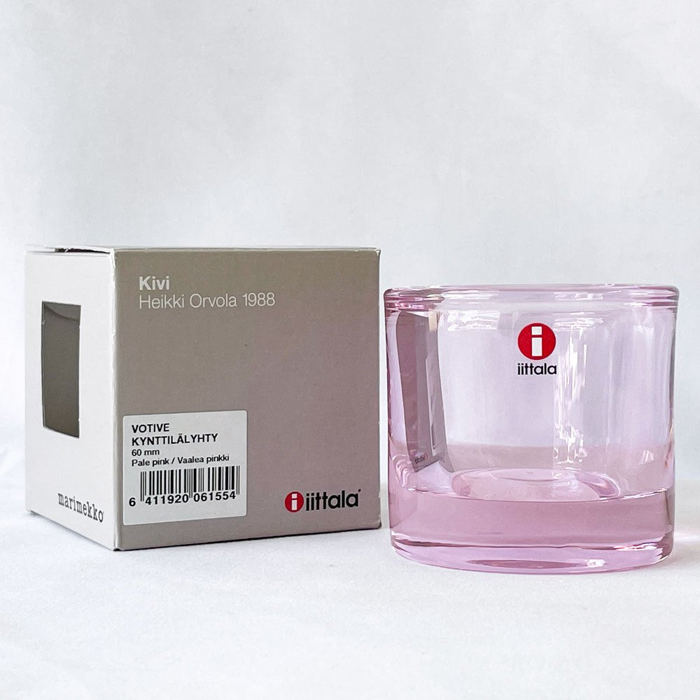 イッタラ iittala マリメッコ marimekko キビ kivi キャンドルホルダー ペールピンク 60mm フィンランド 北欧雑貨 ◇