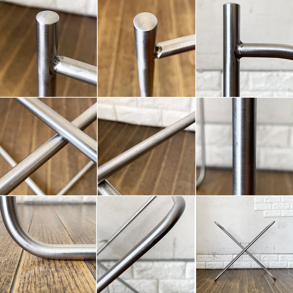 カールハンセン&サン Carl Hansen & Son CH417 トレイテーブル ホワイト×ブラックラミネート スチールフレーム Φ65cm 折りたたみ ハンス・J・ウェグナー 廃番 ◎