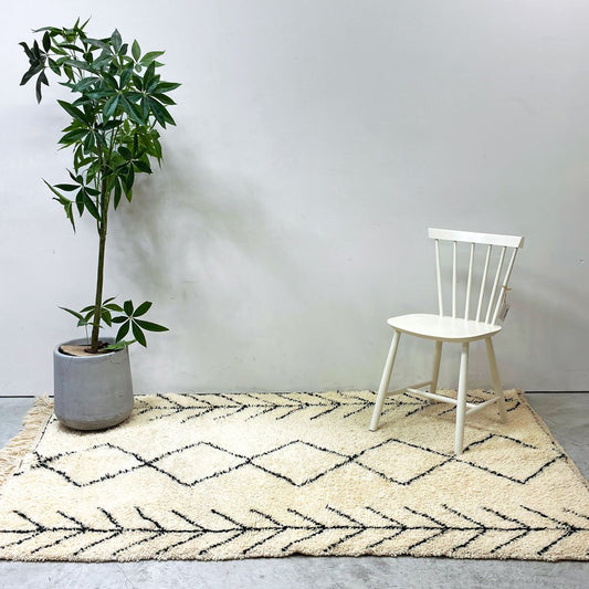 ベニワレン Beni Ouarain ラグ 手織り絨毯 モロッコ ウール 羊毛 モロッカンラグ ●