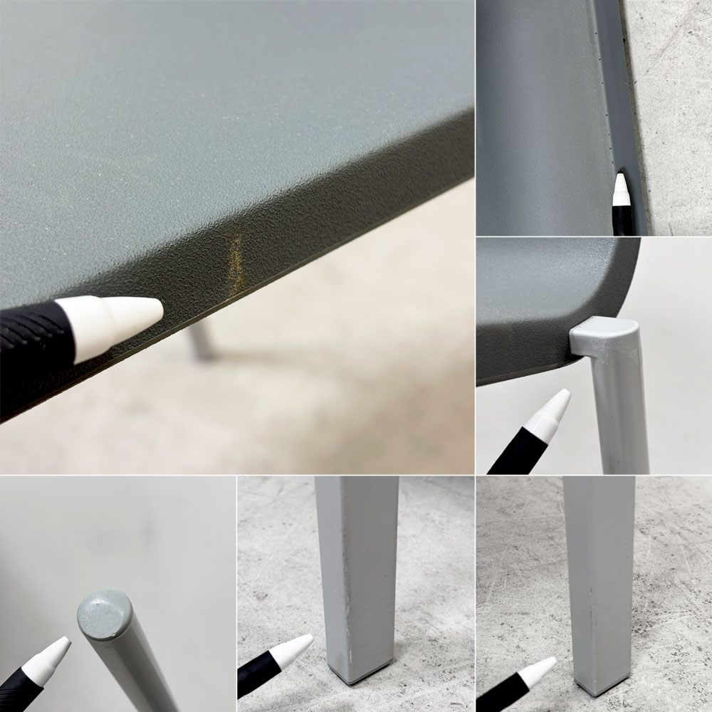 ヴィトラ vitra. ゼロスリー .03 ダイニングチェア スタッキングチェア マールテン・ヴァン・セーヴェレン Maarten Van Severen ダークグレー ●