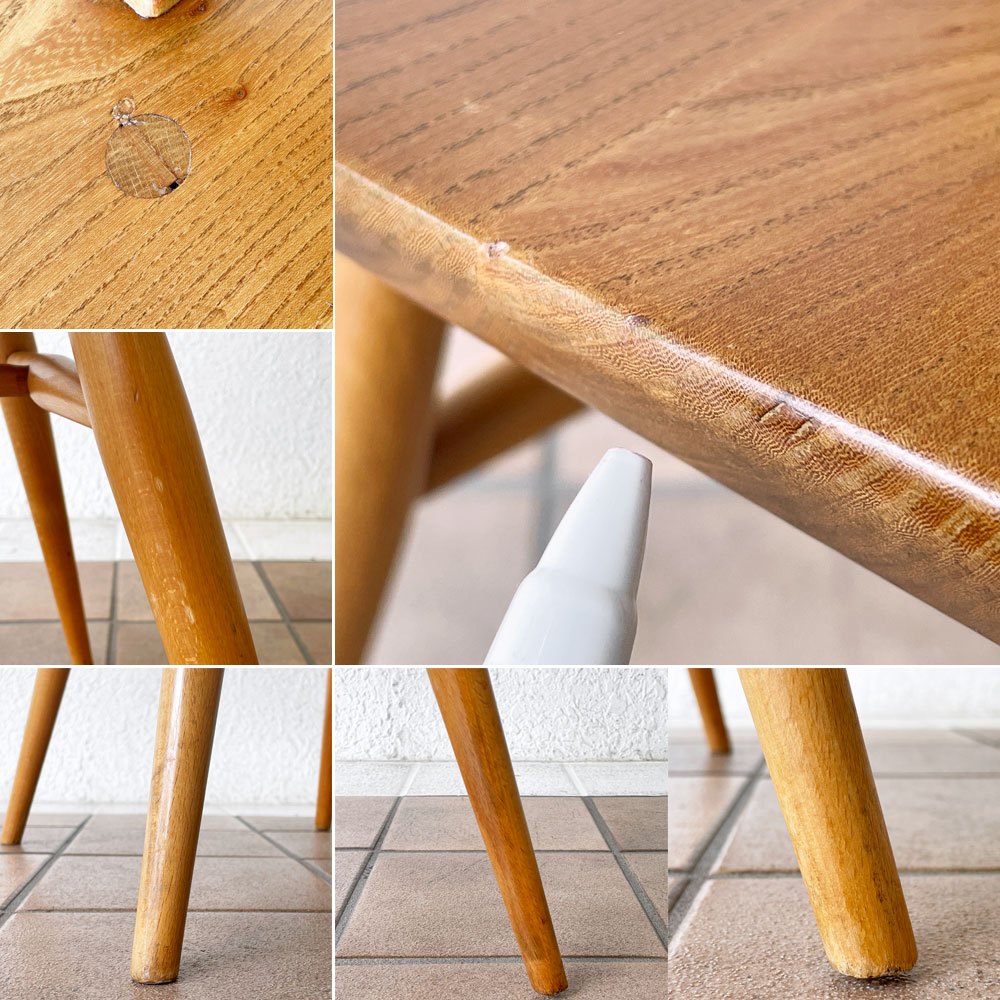 アーコール Ercol フープバックチェア ダイニングチェア スポークバック エルム材 UKビンテージ 英国家具 ◇