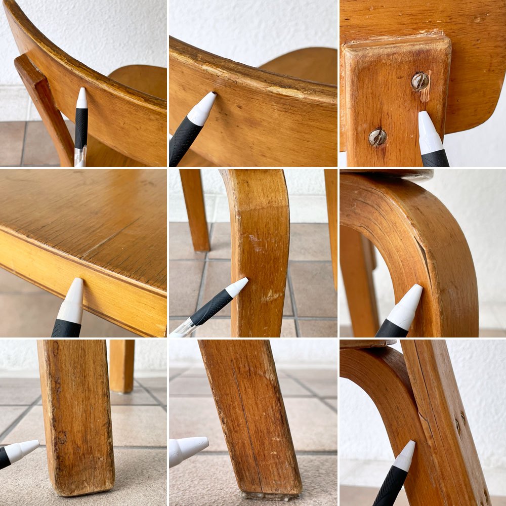 アルテック artek チェア 69 Chair 69 ダイニングチェア ビンテージ 50年代 4枚レイヤー アルヴァ・アアルト フィンランド 北欧家具 ◇