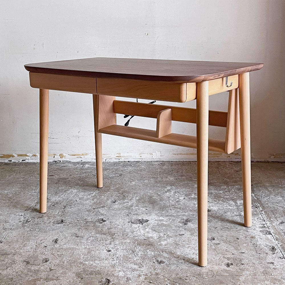 飛騨産業 HIDA キツツキ ウォールナット オーク デスク 2ドロワー