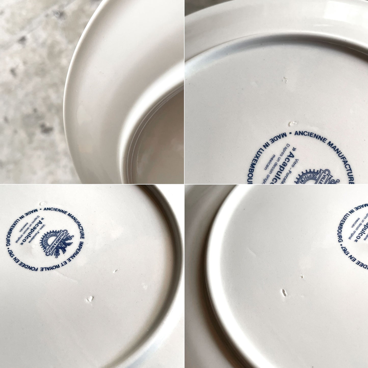 ビレロイ&ボッホ Villeroy&Boch アカプルコ Acapulco ラウンド プレート 20cm ルクセンブルク製 ビンテージ B ■