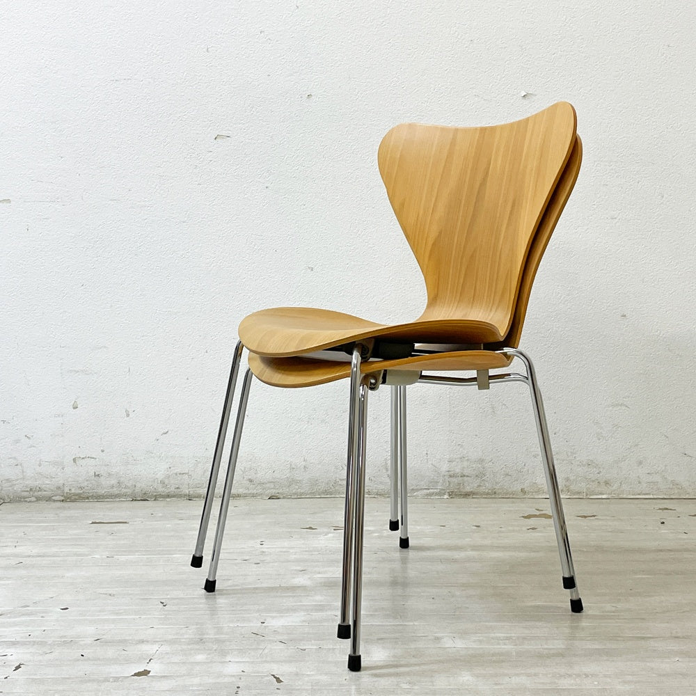 フリッツハンセン Fritz Hansen セブンチェア ビーチ材 ナチュラル アルネ・ヤコブセン Arne Jacobsen スタッキング デンマーク 北欧家具 B ●