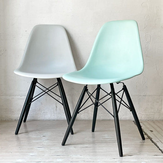 ハーマンミラー HermanMiller サイドシェルチェア ドゥエルレッグ DSW アクアスカイ × エボニー ポリプロピレン製 2017年製 イームズ ミッドセンチュリー ★