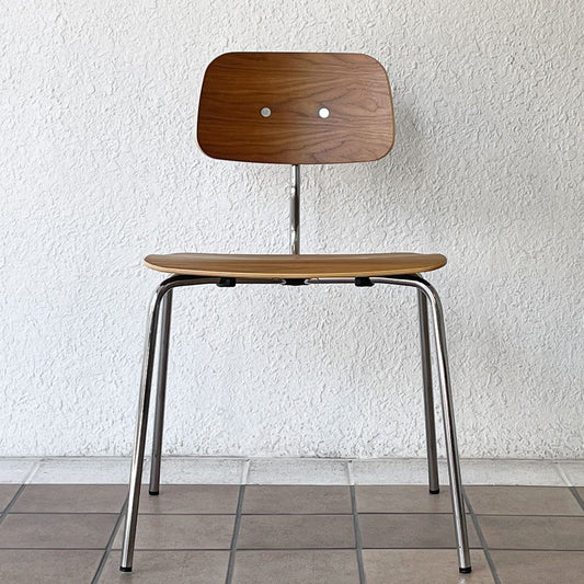 エンゲルブレヒト Engelbrechts ケヴィ KEVI 2060 メタルフレーム プライウッド スタッキングチェア ウォールナット ヨルゲン・ラスムッセン デンマーク 未使用品 A ◇