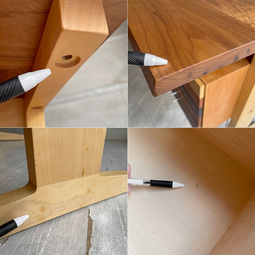 広松木工 Hiromatsu Furniture Inc. ソノ SONO デスク ウォールナット×メープル無垢材 定価¥180,400- ♪