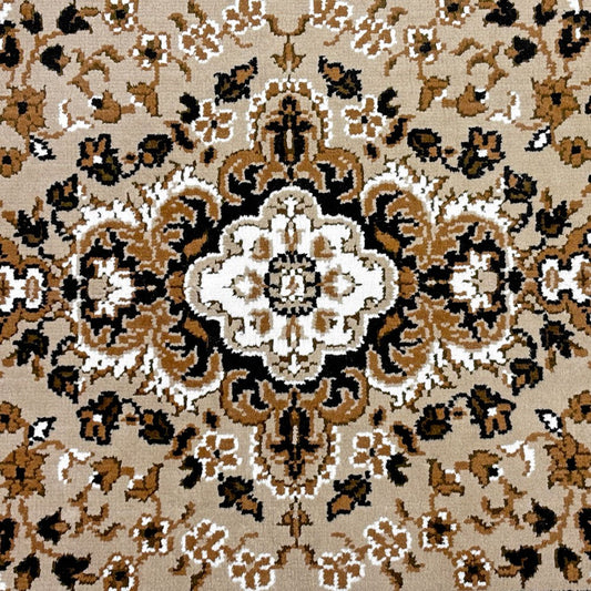 ベルギー ビンテージ ペルシャ絨毯柄 ラグマット 絨毯 幾何学模様 W140cm 現状品 ●