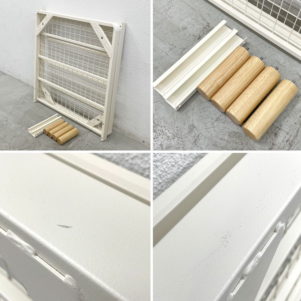 無印良品 MUJI スチールベッドフレーム シングルサイズ 木製脚付き シンプルデザイン A 〓
